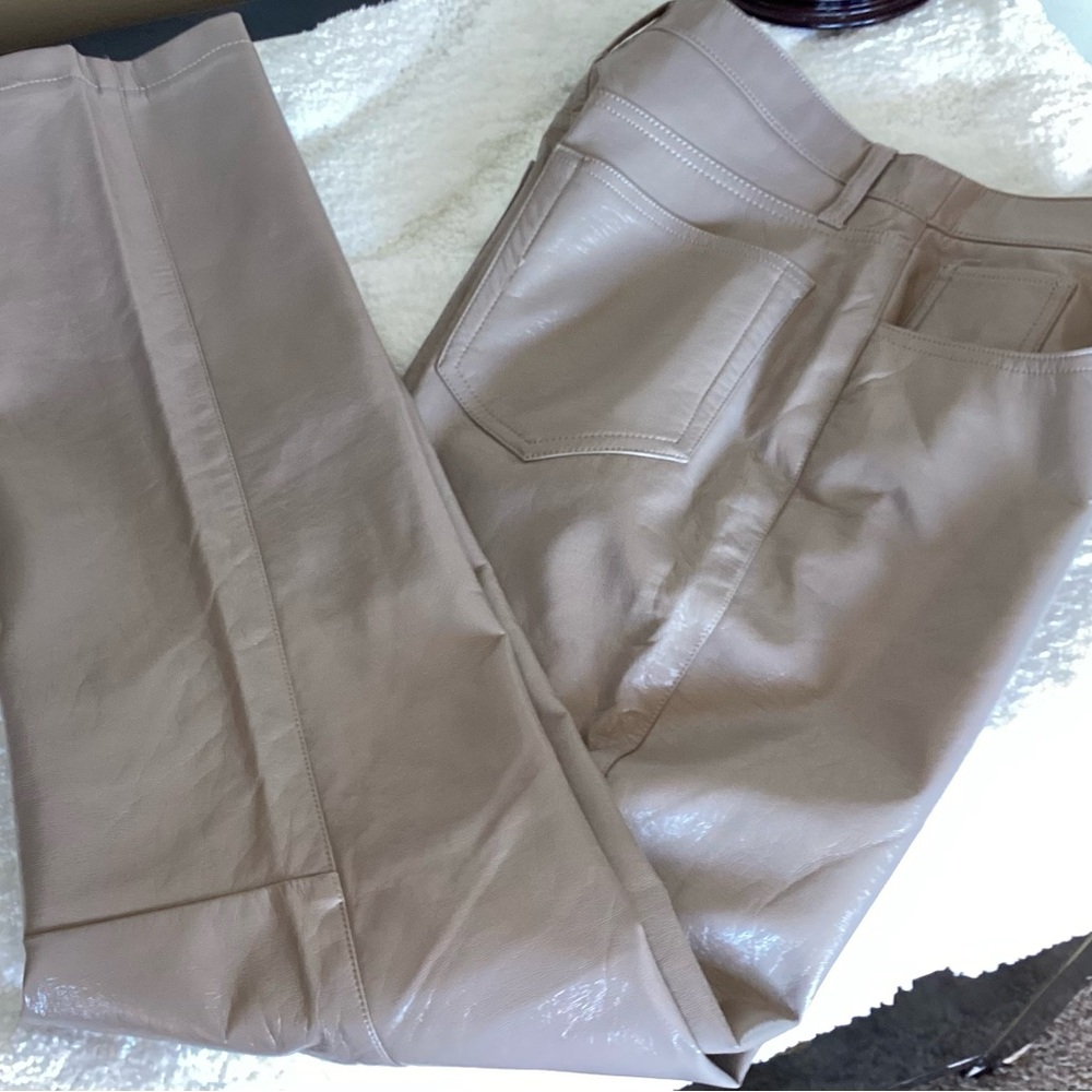 Abercrombie & Fitch Beige Leather Pants
